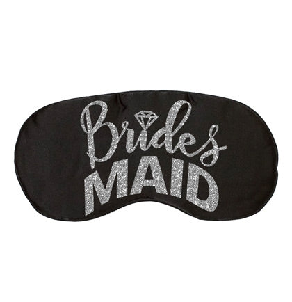 Bridal Party with Diamond Silver Glitter Sleep Mask