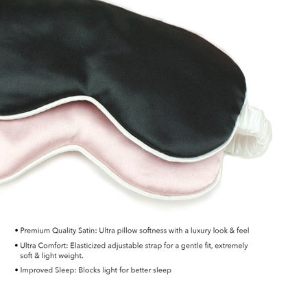 Rhinestone Pecker Black with White Sleep Mask