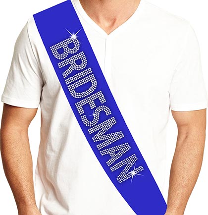 Bridesman Rhinestone Sash