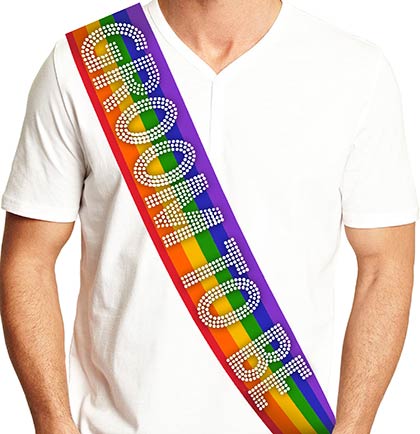 Groom To Be Rhinestone Sash