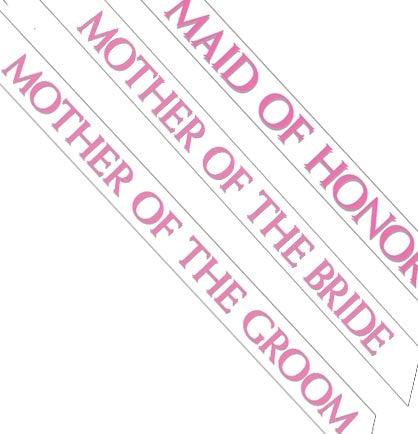 Grab these satin bridal party sashes at an amazing price for your bachelorette party or bridal shower event! Choose from Maid of Honor or Mother of the Groom.
