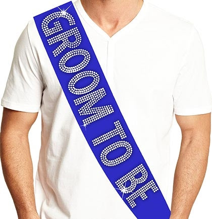Groom To Be Rhinestone Sash
