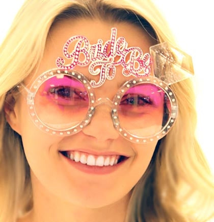 Bride To Be Pink Bling Sunglasses