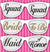 The plastic mesh sunglasses say BRIDE, MAID OR HONOR and SQUAD! The set of 6 comes with one Bride, one Maid of Honor and four Squad. Perfect for a Tropical Bachelorette Party and lounging by the pool.