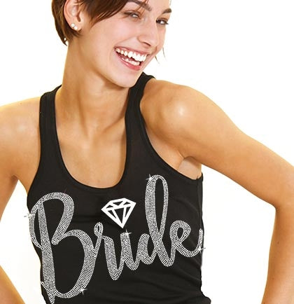 Bride Diamond Rhinestone Tank