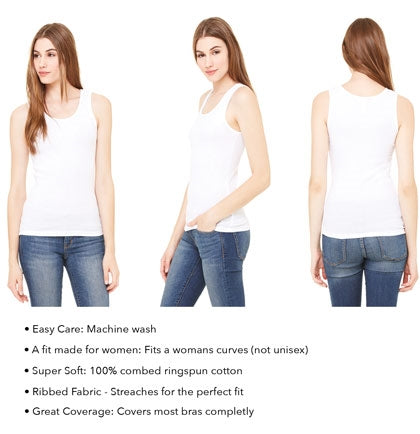 Flirty Bridesmaid Rhinestone Tank Top: Light Blue