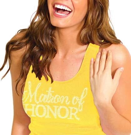 Flirty Maid or Matron of Honor Tank Top: Yellow