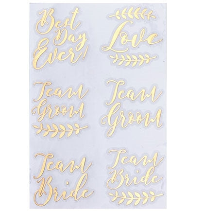 These temporary tattoos make the perfect bachelorette party accessory for all your guests. These rose gold tattoos say Best Day Ever, Love, Team Groom and Team Bride!