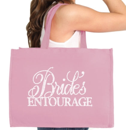 Flirty Bride's Entourage Large Canvas Tote