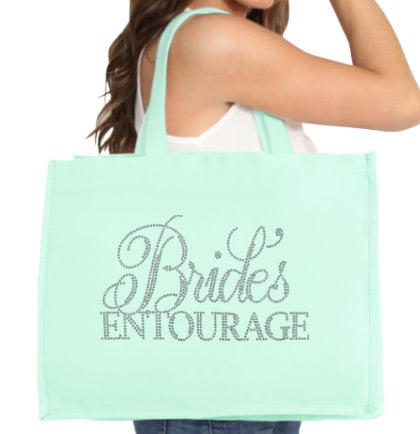 Flirty Bride's Entourage Large Canvas Tote
