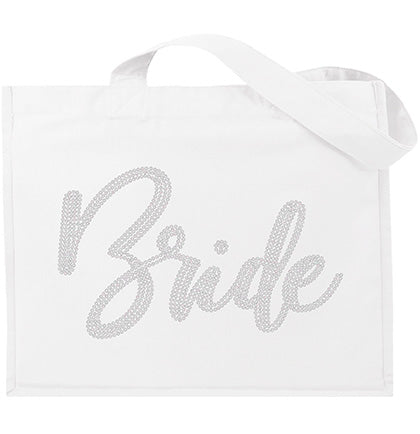 Bride Glam Rhinestone Large Canvas Tote