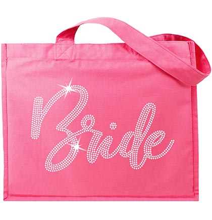 Bride Glam Rhinestone Large Canvas Tote