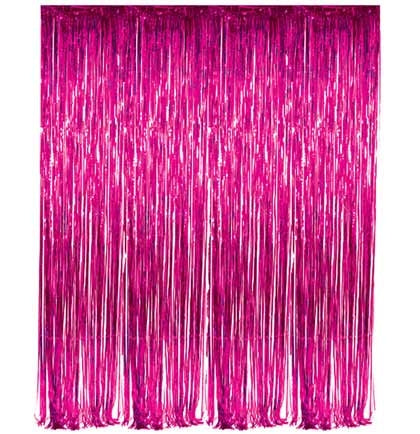 Hot Pink Fringe Curtain