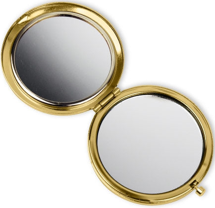 Flamingo Pink & Gold Mirror Compact