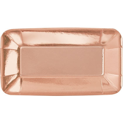 Rose Gold Appetizer Plates - Set of 16