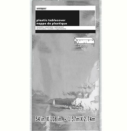 Metallic Silver Table Cover