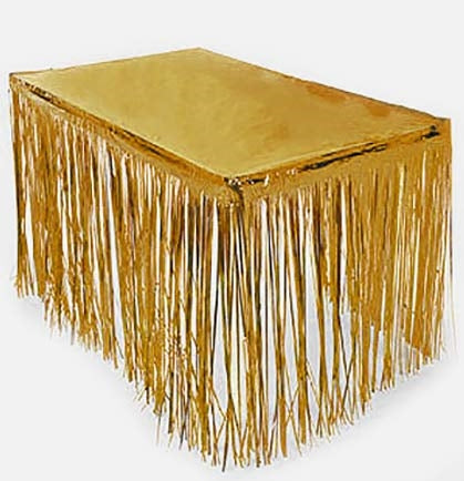 Fringe Gold Table Skirt