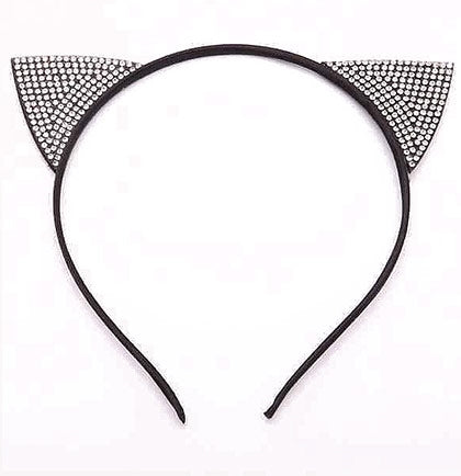 Rhinestone Kitten Ear Headband