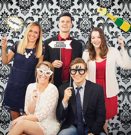 Damask Black and White Photo Backdrop