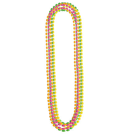 Neon Glow Party Bead Necklaces - 8pc