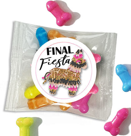 Multi-Colored Final Fiesta Pecker Mini Candy Pack Set of 6