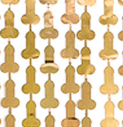 Pen*s Gold Fringe Curtain