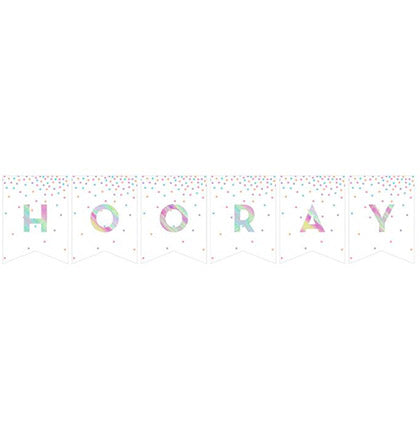 White & Pastel Custom Pennant Banner Kit