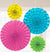 These bright colorful Neon Glitter Hanging Fans will be a lot of fun decorating a bachelorette party. The fans come in four different colors, three different sizes and have a glittery polka dots and chevron patterns. The set of four fans can be easily hung against a wall, off of light fixtures or in doorways.  