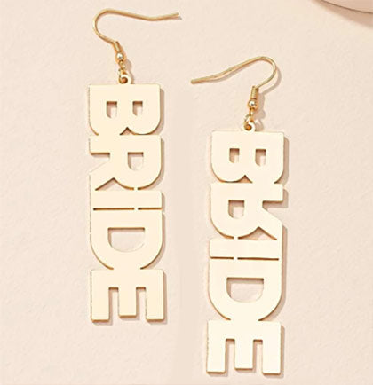 Bride Gold Metal Earrings