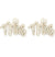 Mrs. White & Gold Earrings