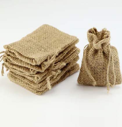 6" Burlap Large Favor Bag
