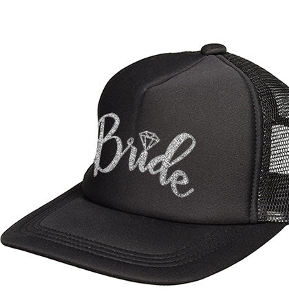Silver Bride Diamond Trucker Hat