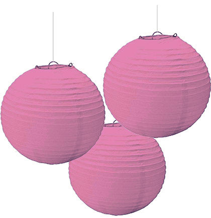 Having a pretty in pink bachelorette party? These Set of 3 Pink Lanterns will be fun to add. They're perfect to use indoors or outdoors and hang them in various lengths. The 9" lanterns are easy to assemble with the included wire frames and comes with string to hang.