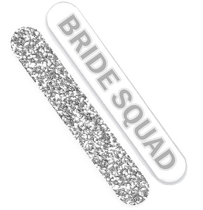 Bride Squad Silver Nail File Set