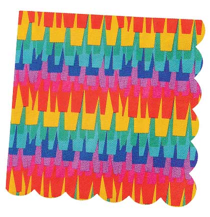 Fiesta Fringe Scalloped Luncheon Napkins - Set of 16