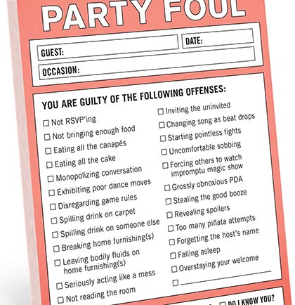 Party Foul Notepad