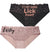 Wifey & Lick Itself Black & Taupe Lace Front Bikini Panty Set 2pc