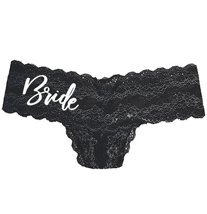 White Glam Bride Lace Stretch Thong