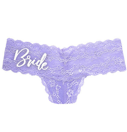 White Glam Bride Lace Stretch Thong