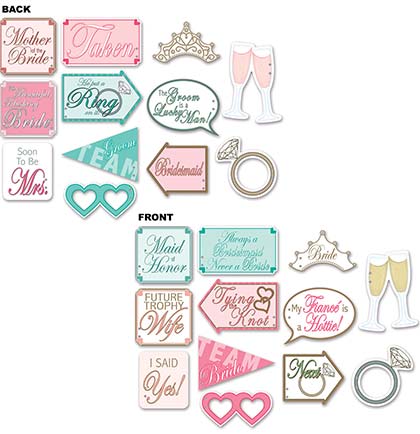 Wedding Shower Photo Props - 12pc