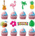 Tropical Toppers Set of 8