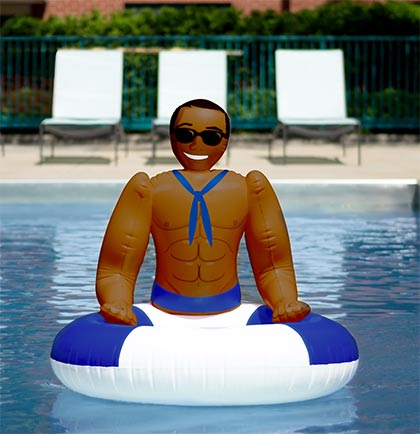 Inflatable Hunk Pool Ring - Jerry