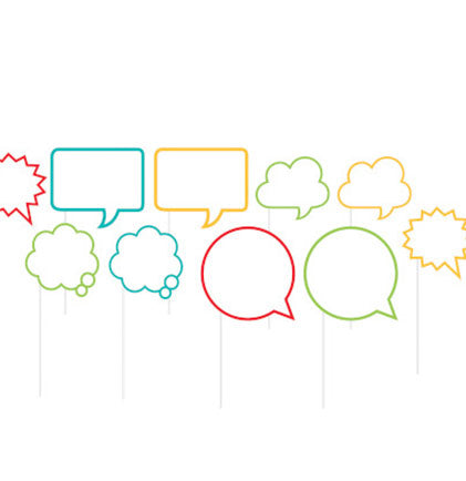 Blank Speech Bubble Photo Props - 10pc