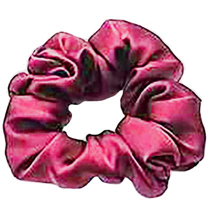 Magenta Satin Scrunchie - Set of 2