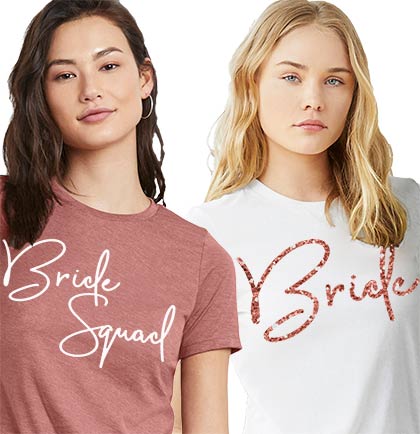 Rose Gold Bride Script White Tshirt