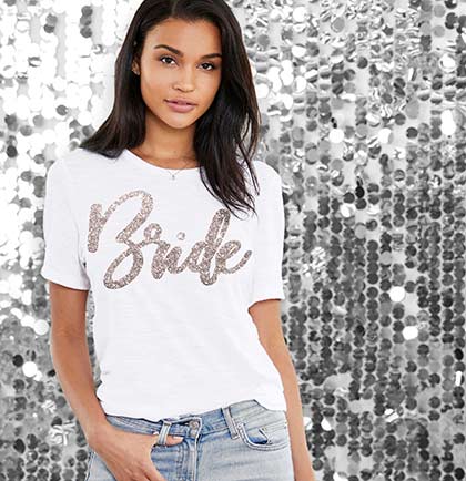 Silver Bride Glam White Tshirt