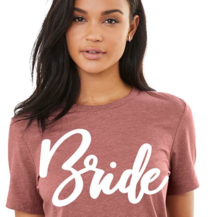White Bride Glam Blush Tshirt