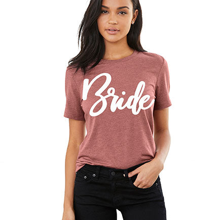White Bride Glam Blush Tshirt