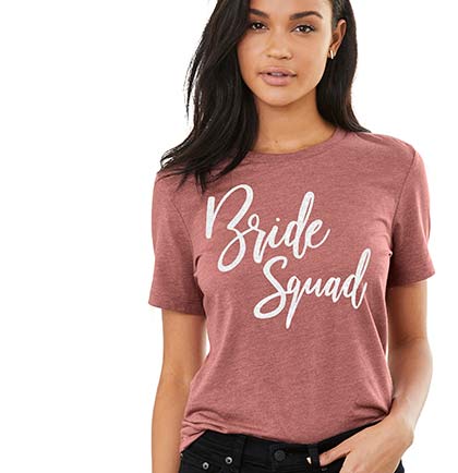 White Bride Squad Glam Blush Tshirt