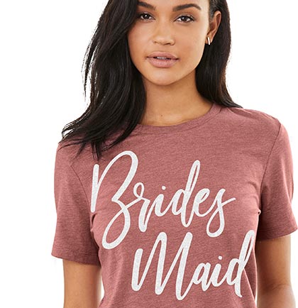 White Bridesmaid Glam Blush Tshirt